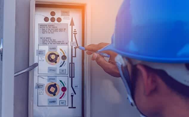 electrician working on checking and maintenance SUNSHINE COAST